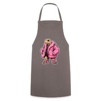 Tortue de mode avec veste rose - Tablier de cuisine - gris - Devant - AI Model Male 185 dark (185cm)