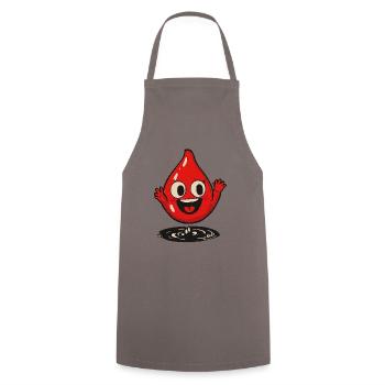 Rouge Drôle Happy Drop - Tablier de cuisine - gris - Devant - AI Model Male 185 dark (185cm)