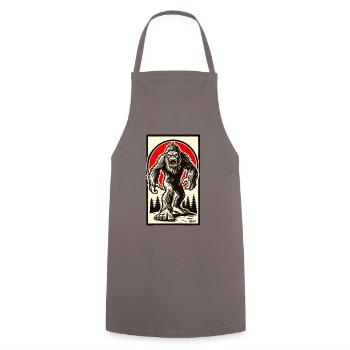 Nature en colère Bigfoot - Tablier de cuisine - gris - Devant - AI Model Male 185 dark (185cm)
