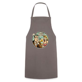 Man with woman on the beach boring blah blah blah - Cooking Apron - grey - Front - AI Model Male 185 dark (185cm)