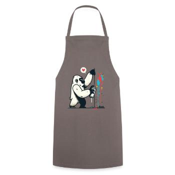 Graffiti gorilla with spray can - Cooking Apron - grey - Front - AI Model Male 185 dark (185cm)