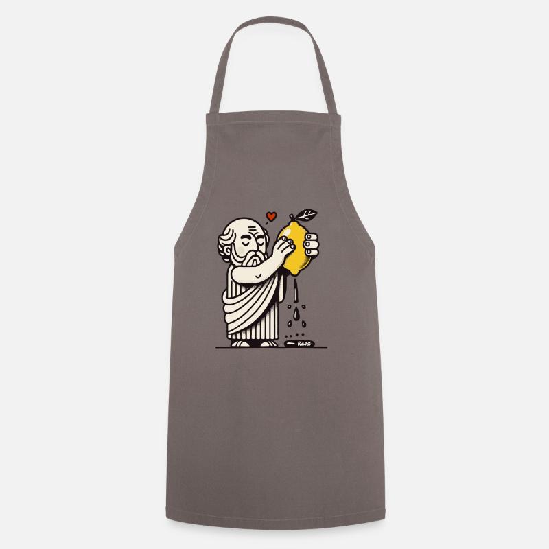 Le philosophe jus le citron de la vie - Tablier de cuisine - gris