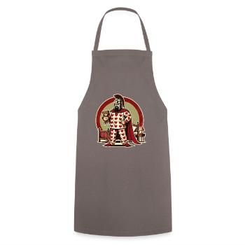 Grumpy Spartan in heart pajamas - Cooking Apron - grey - Front - AI Model Male 185 dark (185cm)