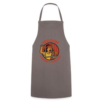 Cri de liberté - Tablier de cuisine - gris - Devant - AI Model Male 185 dark (185cm)