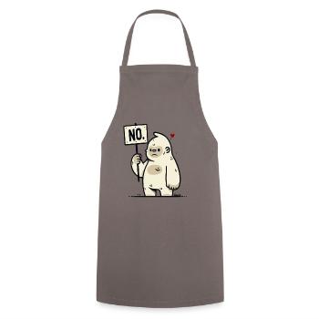 Funny Gorilla Monkey with No Sign Comic Style - Cooking Apron - grey - Front - AI Model Male 185 dark (185cm)