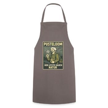 Researcher with mask and dandelion in gray world - Cooking Apron - grey - Front - AI Model Male 185 dark (185cm)