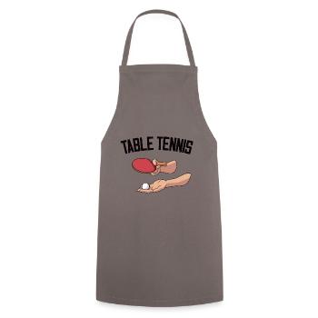 Serve Table tennis ball Table tennis player - Cooking Apron - grey - Front - AI Model Male 185 dark (185cm)