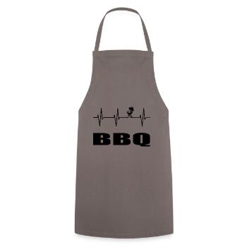 BBQ - Kochschürze - Grau - Vorne - AI Model Male 185 dark (185cm)