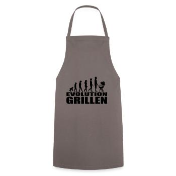 BBQ - Kochschürze - Grau - Vorne - AI Model Male 185 dark (185cm)