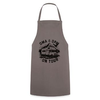 Grandma and Grandpa on Tour Motorhome - Cooking Apron - grey - Front - AI Model Male 185 dark (185cm)