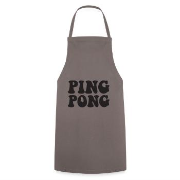 Ping Pong outfit with table tennis bat - Cooking Apron - grey - Front - AI Model Male 185 dark (185cm)
