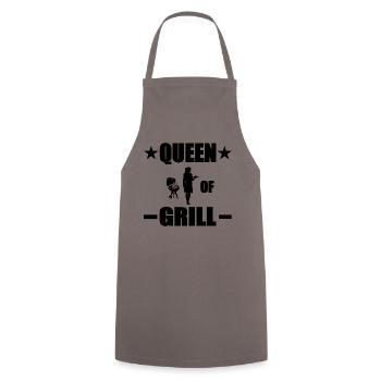 BBQ - Kochschürze - Grau - Vorne - AI Model Male 185 dark (185cm)