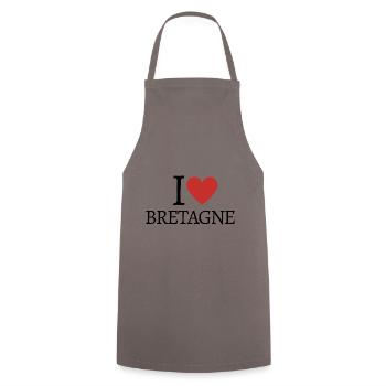 I like brittany breizh Brittany Breton Bretons - Cooking Apron - grey - Front - AI Model Male 185 dark (185cm)