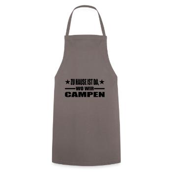 Camping - Kochschürze - Grau - Vorne - AI Model Male 185 dark (185cm)