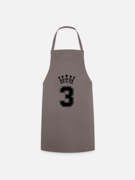 3 couronnes - Tablier de cuisine - gris