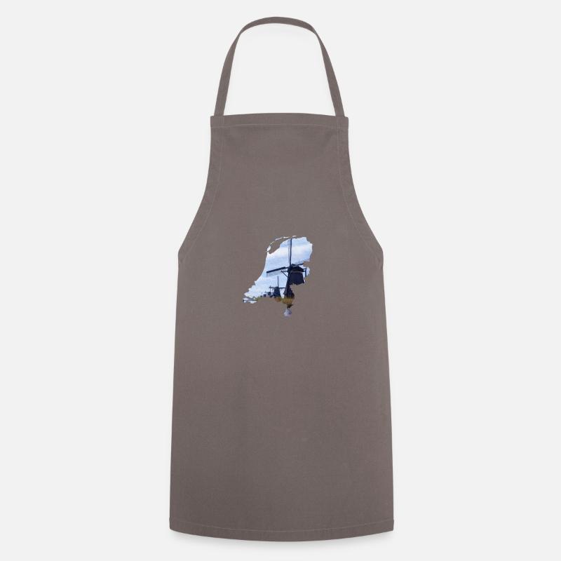 Netherlands - windmills - Cooking Apron - grey