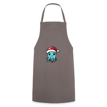 Méduse Noël mignon - Tablier de cuisine - gris - Devant - AI Model Male 185 dark (185cm)