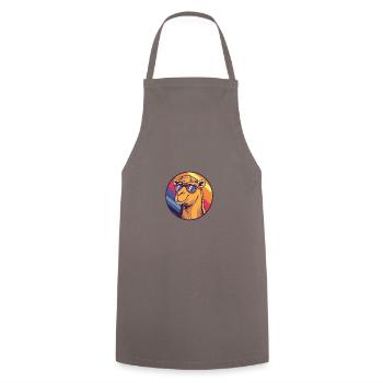 Camel Comic Cool Summer - Cooking Apron - grey - Front - AI Model Male 185 dark (185cm)