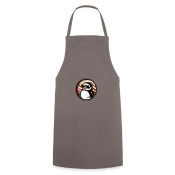Penguin Comic Cool Summer - Cooking Apron - grey - Front - AI Model Male 185 dark (185cm)