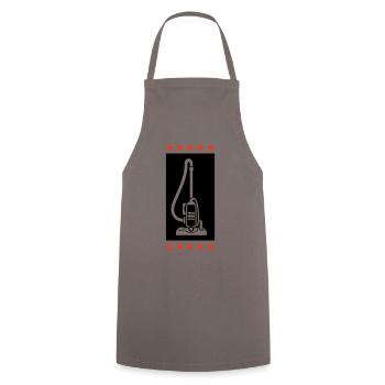 Staubsauger Putzen - Kochschürze - Grau - Vorne - AI Model Male 185 dark (185cm)