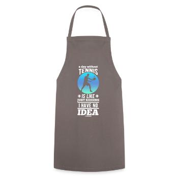 A Day Without Tennis Is Like - Cooking Apron - grey - Front - AI Model Male 185 dark (185cm)