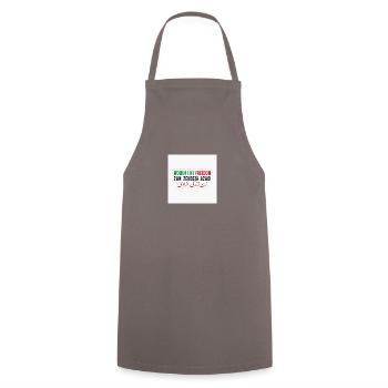 Zan Zendegi Azadi - Kochschürze - Grau - Vorne - AI Model Male 185 dark (185cm)