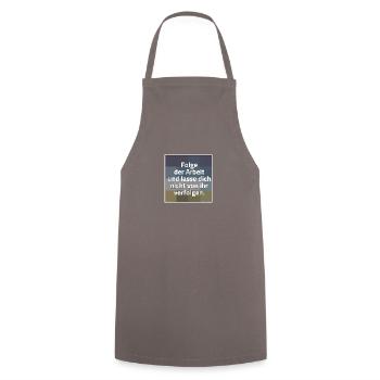 SPRUCH ARBEIT - Kochschürze - Grau - Vorne - AI Model Male 185 dark (185cm)