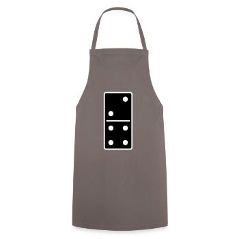 DOMINO STONE 2:4 - VARIABLE COLOR - VECTOR DESIGN! - Kochschürze - Grau - Vorne - AI Model Male 185 dark (185cm)
