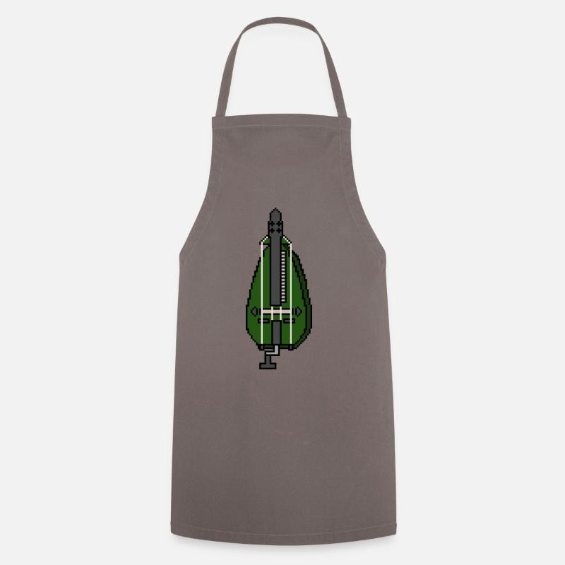 Pixel Gurdy Vert - Tablier de cuisine - gris