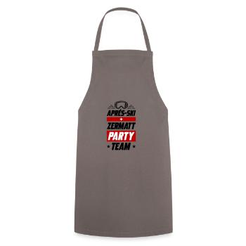 Après Ski Zermatt Party Team - Cooking Apron - grey - Front - AI Model Male 185 dark (185cm)