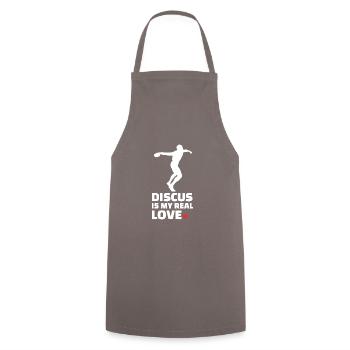 Discus - Cooking Apron - grey - Front - AI Model Male 185 dark (185cm)