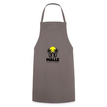 Malle Party Crew Mallorca Saying - Cooking Apron - grey - Front - AI Model Male 185 dark (185cm)