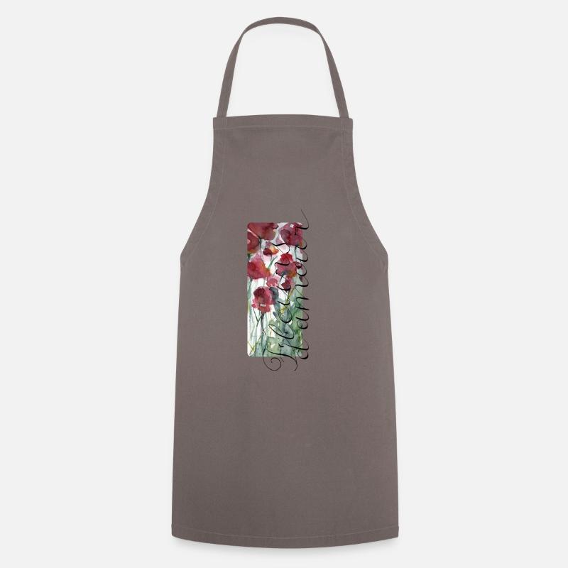 Valentinstag / Liebe / Blumen / Fleurs_d_amour  - Kochschürze - Grau