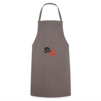 Affe Bier Party Besoffen - Kochschürze - Grau - Vorne - AI Model Male 185 dark (185cm)