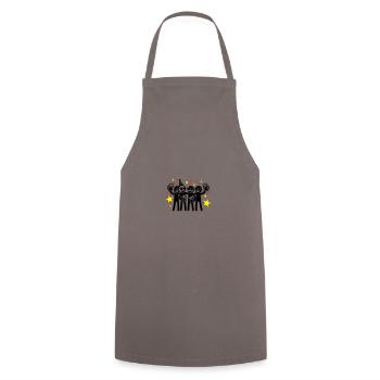 Birthday Party Team - Cooking Apron - grey - Front - AI Model Male 185 dark (185cm)