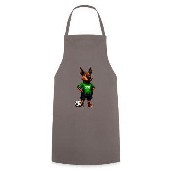 Hunde Fussball grün - Kochschürze - Grau - Vorne - AI Model Male 185 dark (185cm)
