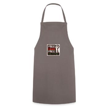 FREE GAZA FREE PALESTINE - Kochschürze - Grau - Vorne - AI Model Male 185 dark (185cm)