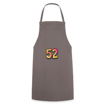 52 Symbole numérique - Tablier de cuisine - gris - Devant - AI Model Male 185 dark (185cm)