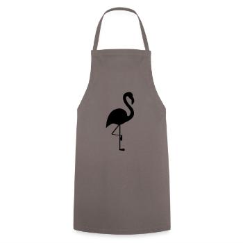 flamingo design - Kochschürze - Grau - Vorne - AI Model Male 185 dark (185cm)