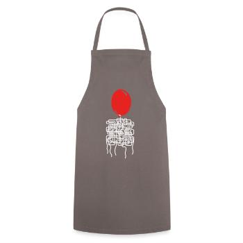Balloonyrinth Balloon Thread Labyrinth - Cooking Apron - grey - Front - AI Model Male 185 dark (185cm)