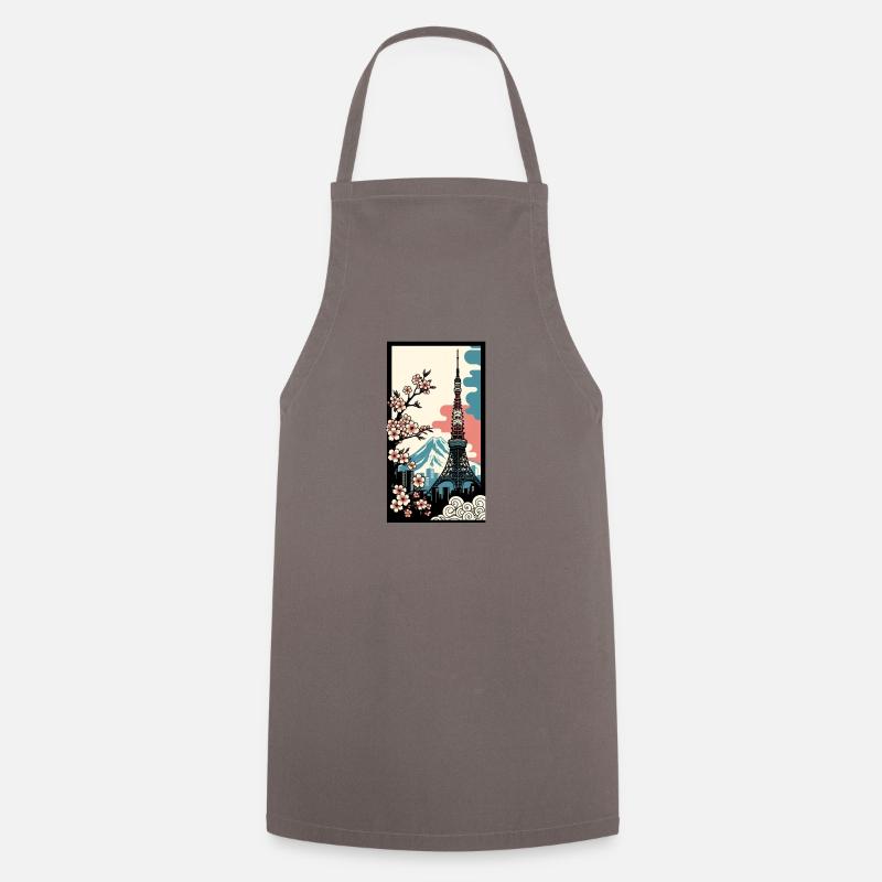 Affiche de Tokyo - Tablier de cuisine - gris