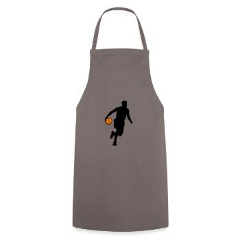 Basketballer Symbol Basketball Spieler Mann - Kochschürze - Grau - Vorne - AI Model Male 185 dark (185cm)