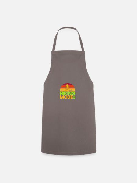 Draußen Wandern Fernweh Geschenk - Kochschürze - Grau