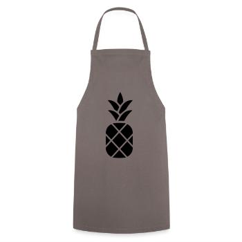 ananas frucht - Kochschürze - Grau - Vorne - AI Model Male 185 dark (185cm)
