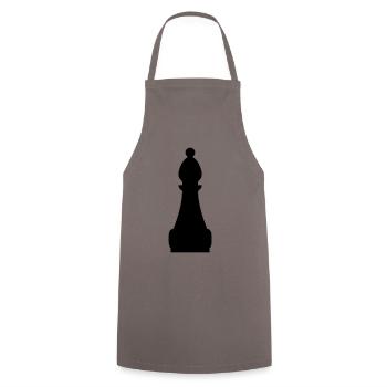 Schachfigur symbol - Kochschürze - Grau - Vorne - AI Model Male 185 dark (185cm)