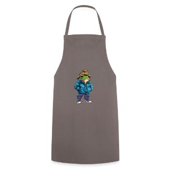 Frog Funny Winter - Cooking Apron - grey - Front - AI Model Male 185 dark (185cm)