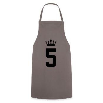 5 Couronne nombre - Tablier de cuisine - gris - Devant - AI Model Male 185 dark (185cm)