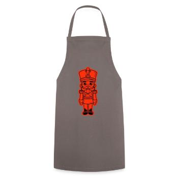 Nussknacker Weihnachten Symbol - Kochschürze - Grau - Vorne - AI Model Male 185 dark (185cm)