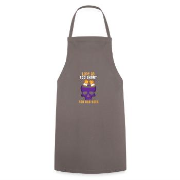 Bier Biertrinker Party Kneipe Alkohol - Kochschürze - Grau - Vorne - AI Model Male 185 dark (185cm)