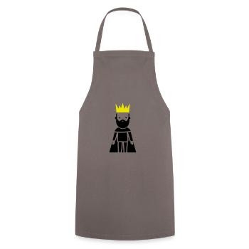 Majesty King - Cooking Apron - grey - Front - AI Model Male 185 dark (185cm)